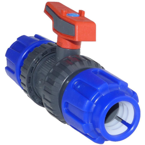 20/25/32/40/50/63 Mm Kunststoff-Wasserleitung Schnellventilanschluss  PE-Rohr Kugelhähne Zubehör, Gerades Einwegventil, 1St (Color : Blue, Size :  40mm) : : Baumarkt