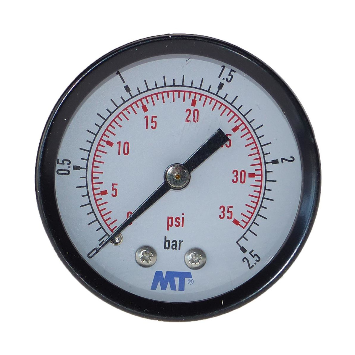 Manometer 50 mm hinten 0 - 2,5 bar