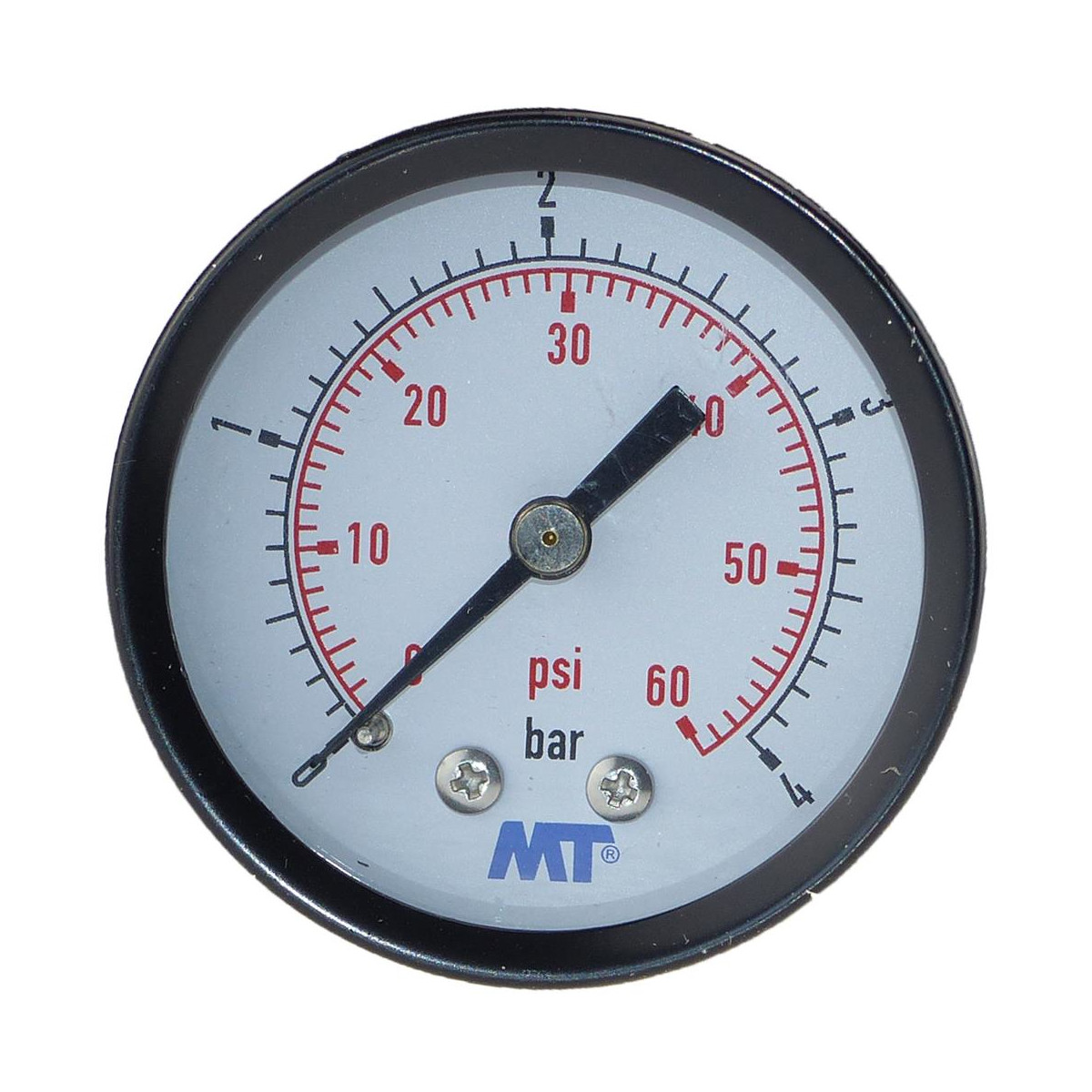 Manometer 50 mm hinten 0 - 4 bar