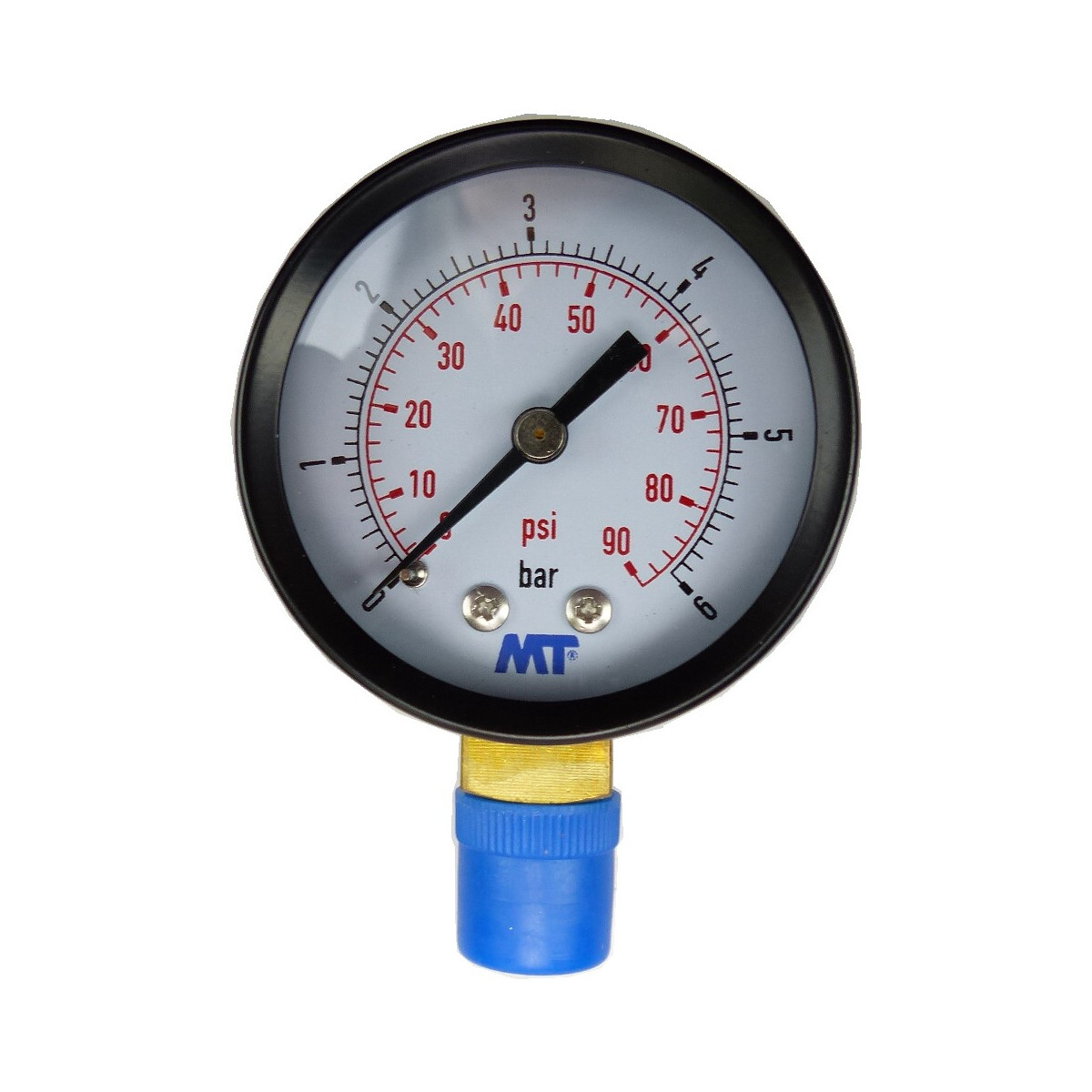 Manometer 50 mm unten 0 - 6 bar