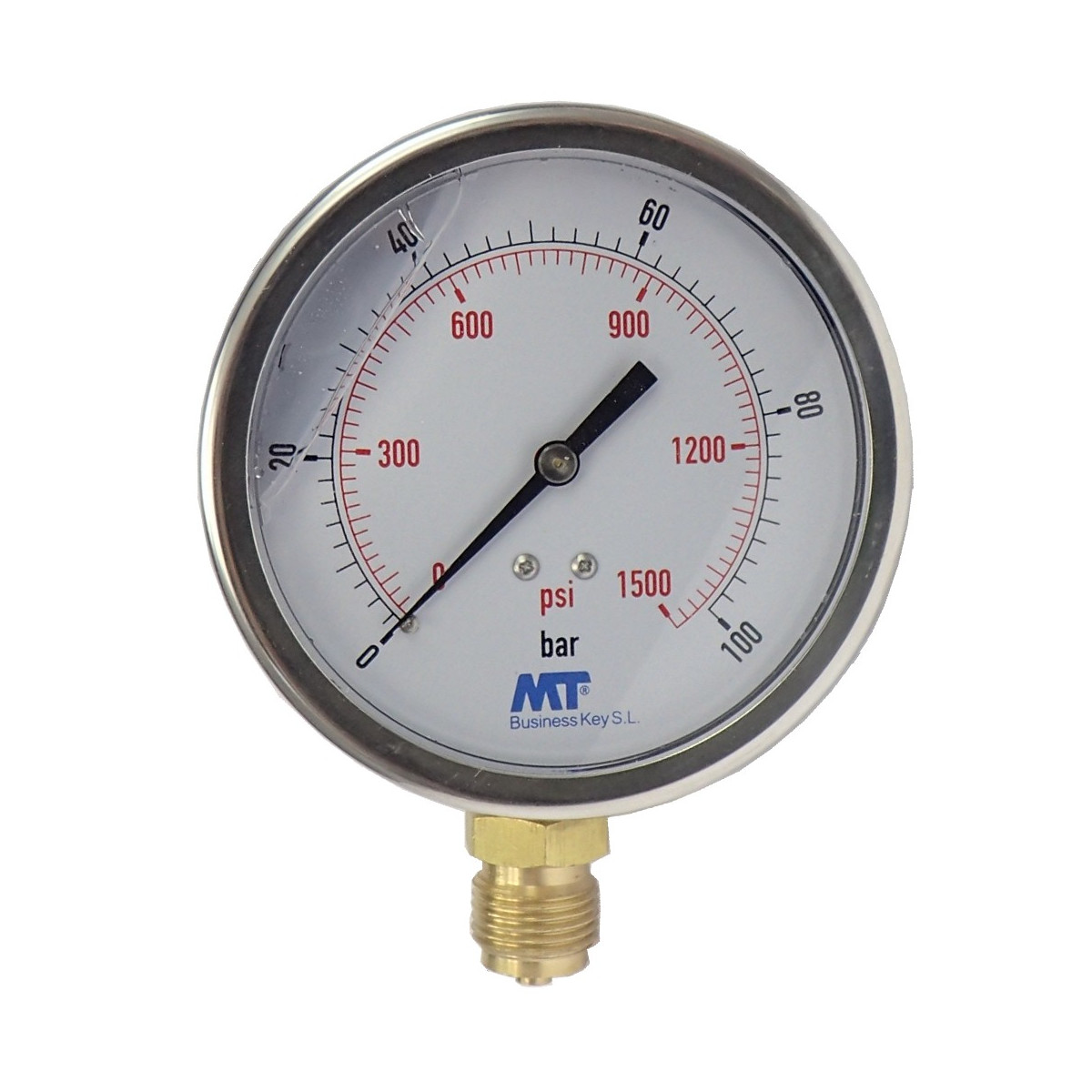 Manometer 100mm Standard 0 - 100 bar