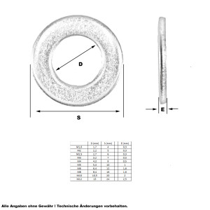 Harlington Group Unterlegscheiben, M6 x 25 mm, 20 Stück, 6 mm x 25