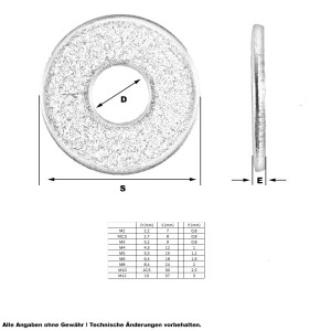 M38430.080.0001, Unterlegscheibe, M8-Schraube, Stahl, 21.00 mm  Außendurchmesser, 100 Stück, 38DR36