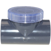 PVC Rückschlagklappe transparent 63 mm (PVC)